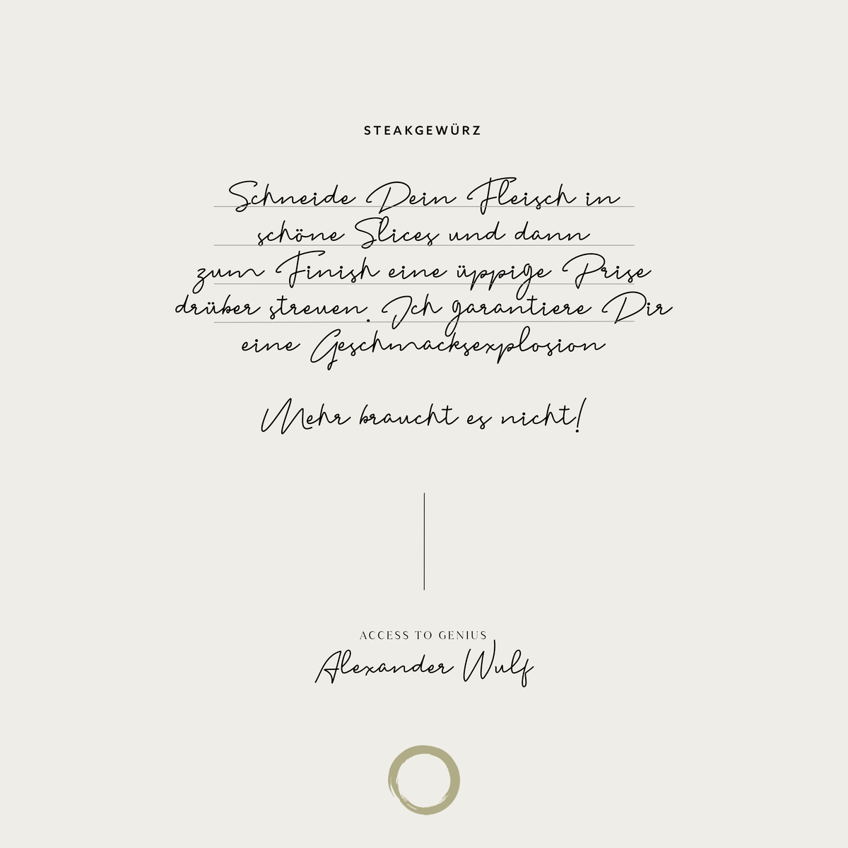 Steakpfeffer by Alexander Wulf, 65 g THE GOLDEN CIRCLE